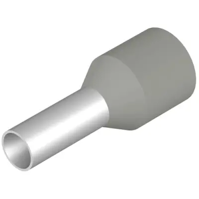 Insulated wire end ferrule, 4.0 mm², 14 mm/8 mm long, gray, 9028520000 - 1