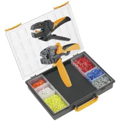 Wire end ferrules kit, with 1x crimping pliers and 1x wire stripper, 3000 pieces, 9028630000