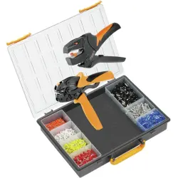 Wire end ferrules kit, with 1x crimping pliers and 1x wire stripper, 3100 pieces, 9028700000