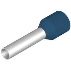 Insulated wire end ferrule, 2.5 mm², 16 mm/10 mm long, DIN 46228-4, blue, 9036220000