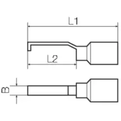 Insulated pin cable lug, 0.25-1.5 mm², 4.6 mm, black, 9036290000