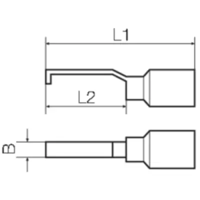 Insulated pin cable lug, 1.0-2.5 mm², black, 9036300000 - 1