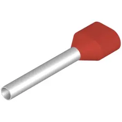 Insulated wire end ferrule, 1.0 mm², 22 mm/14 mm long, DIN 46228-4, red, 9036330000
