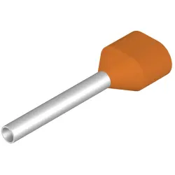 Insulated wire end ferrule, 0.5 mm², 18 mm/12 mm long, orange, 9037220000