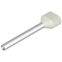Insulated wire end ferrule, 0.75 mm², 24 mm/18 mm long, white, 9037250000
