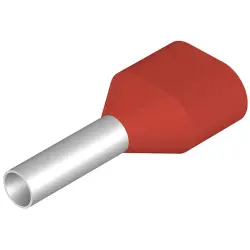Insulated wire end ferrule, 1.5 mm², 16 mm/8 mm long, red, 9037290000