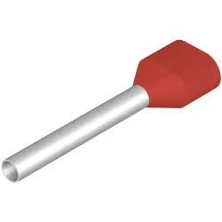 Insulated wire end ferrule, 1.5 mm², 26 mm/18 mm long, red, 9037310000