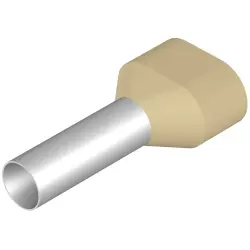 Insulated wire end ferrule, 10 mm², 30 mm/18 mm long, ivory, 9037350000