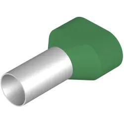 Insulated wire end ferrule, 16 mm², 29 mm/16 mm long, green, 9037360000