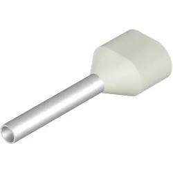 Insulated wire end ferrule, 0.5 mm², 16 mm/10 mm long, white, 9037390000