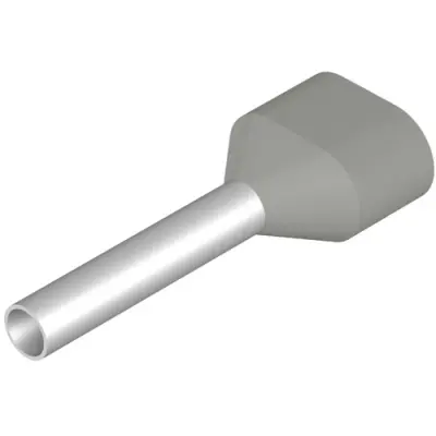 Insulated wire end ferrule, 0.75 mm², 16 mm/10 mm long, gray, 9037420000 - 1