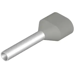 Insulated wire end ferrule, 0.75 mm², 16 mm/10 mm long, gray, 9037420000
