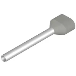 Insulated wire end ferrule, 0.75 mm², 24 mm/18 mm long, gray, 9037430000
