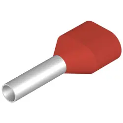 Insulated wire end ferrule, 1.0 mm², 15 mm/8 mm long, red, 9037440000