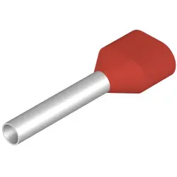 Insulated wire end ferrule, 1.0 mm², 19 mm/12 mm long, red, 9037450000