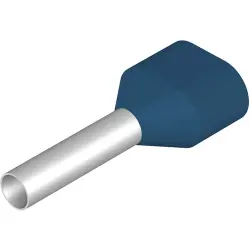 Insulated wire end ferrule, 2.5 mm², 21 mm/12 mm long, blue, 9037510000