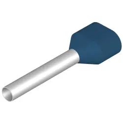 Insulated wire end ferrule, 2.5 mm², 27 mm/18 mm long, blue, 9037520000