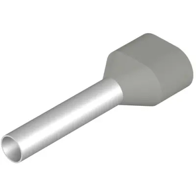 Insulated wire end ferrule, 4.0 mm², 28 mm/18 mm long, gray, 9037540000 - 1