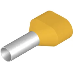 Insulated wire end ferrule, 6.0 mm², 23 mm/12 mm long, yellow, 9037550000