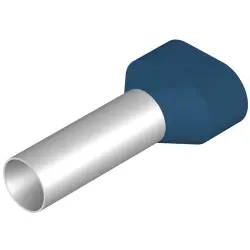 Insulated wire end ferrule, 16 mm², 38 mm/25 mm long, blue, 9037600000
