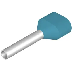 Insulated wire end ferrule, 0.75 mm², 16 mm/10 mm long, blue, 9037620000