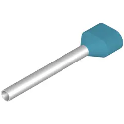 Insulated wire end ferrule, 0.75 mm², 24 mm/18 mm long, blue, 9037630000