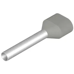 Insulated wire end ferrule, 2.5 mm², 27 mm/18 mm long, gray, 9037660000