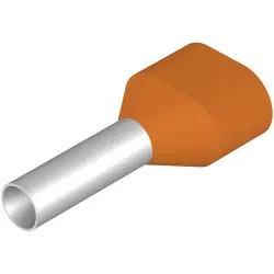 Insulated wire end ferrule, 4.0 mm², 22 mm/12 mm long, orange, 9037670000