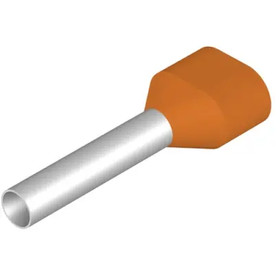 Insulated wire end ferrule, 4.0 mm², 28 mm/18 mm long, orange, 9037680000 - 1
