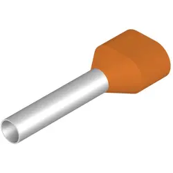 Insulated wire end ferrule, 4.0 mm², 28 mm/18 mm long, orange, 9037680000