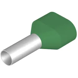 Insulated wire end ferrule, 6.0 mm², 23 mm/12 mm long, green, 9037690000