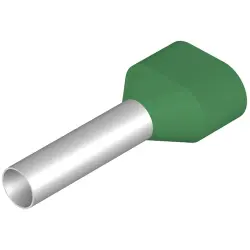 Insulated wire end ferrule, 6.0 mm², 29 mm/18 mm long, green, 9037700000