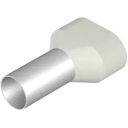 Insulated wire end ferrule, 16 mm², 29 mm/16 mm long, white, 9037730000