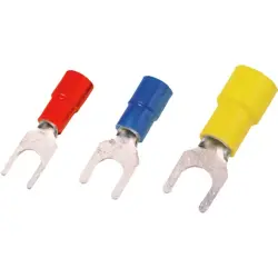 Insulated forked cable lug, 0.5-1.5 mm², 6.4 mm, M6, red, 9200330000