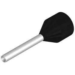 Insulated wire end ferrule, 1.5 mm², 24 mm/14.5 mm long, black, 9202870000