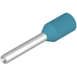 Insulated wire end ferrule, 0.75 mm², 15 mm/9 mm long, DIN 46228-4, light blue, 9204240000