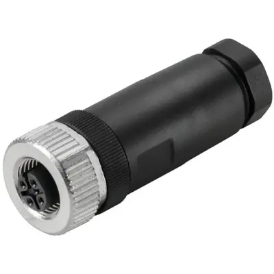 Jack, M12, 5 pole, screw connection, straight, 9457250000 - 1