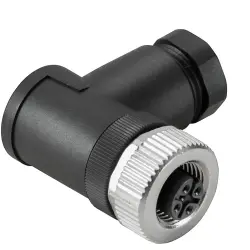 Jack, M12, 5 pole, screw connection, angled, 9457260000
