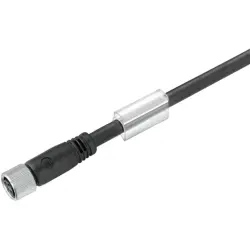 Jack, M8, 3 pole, screw locking, straight, 9457450500