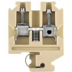 Through terminal block, screw connection, 0.5-4.0 mm², 2 pole, 32 A, 8 kV, beige, 9502600000