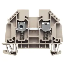 Through terminal block, screw connection, 0.5-4.0 mm², 2 pole, 32 A, 6 kV, dark beige, 9537440000