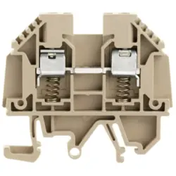 Through terminal block, screw connection, 0.5-4.0 mm², 2 pole, 32 A, 6 kV, dark beige, 9537450000