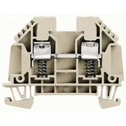Through terminal block, screw connection, 0.5-6.0 mm², 2 pole, 41 A, 6 kV, dark beige, 9537460000