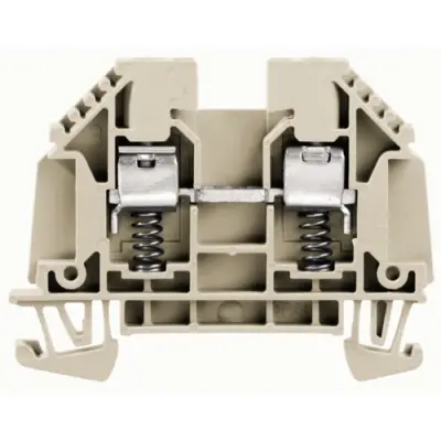 Through terminal block, screw connection, 0.5-6.0 mm², 2 pole, 41 A, 6 kV, dark beige, 9537460000 - 1