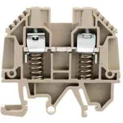 Through terminal block, screw connection, 0.5-6.0 mm², 2 pole, 41 A, 6 kV, dark beige, 9537470000