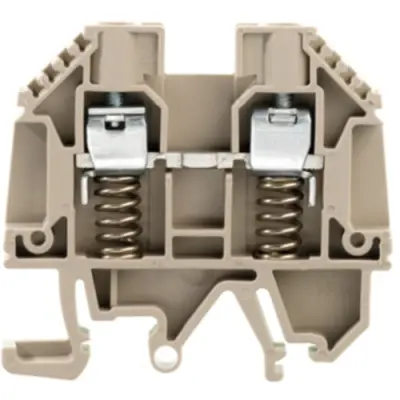 Through terminal block, screw connection, 0.5-6.0 mm², 2 pole, 41 A, 6 kV, dark beige, 9537470000 - 1
