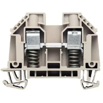 Through terminal block, screw connection, 1.0-6.0 mm², 2 pole, 57 A, 6 kV, dark beige, 9537480000 - 1