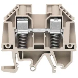 Through terminal block, screw connection, 1.0-6.0 mm², 2 pole, 57 A, 6 kV, dark beige, 9537490000