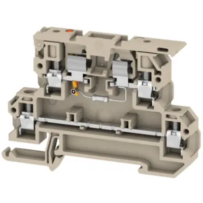 Fuse terminal block, 3 pole, 0.5-4.0 mm², 36 V, 6.3 A, 9802720001 - 1