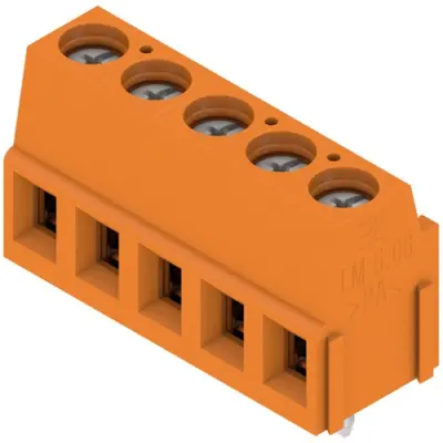 PCB terminal, 5 pole, pitch 5.08 mm, AWG 24-14, 15 A, screw connection, orange, 9994140000 - 1